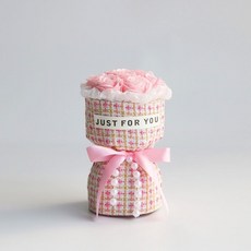 小確幸 玫瑰花迷你小香風成品花束 情人節送女友口袋見面永生香皂花束 禮物小花束 畢業花束 手指花束 迷你花束 永生花, 7朵淺粉玫瑰小花束