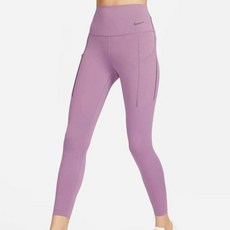 나이키 여성 레깅스 유니버사 미디엄 서포트 하이웨이스트 7/8 포켓 퍼플