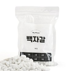 마이플랜트 백자갈 7호(30~40mm) 소포장 자갈 흰색 돌