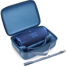 ZUJFPL JBL Charge 6/5/4 블루투스 스피커용 하드 케이스 - 조절 가능한 어깨끈이 있는 방수 여행용 케이스 이동 중에도 사용할 수 내구성 보호 기능 (퍼플), ZUJFPL JBL Charge 6 블루투스 스피커용, blue