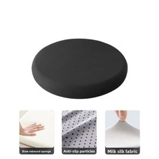 시트 쿠션 메모리폼 통기성 자동차 패드 리바운드 울트라 소프트 허리, 1개, 8. Black