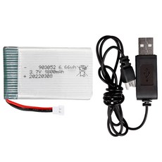 올칩 드론 배터리 3.7V 1800mAh USB 충전기 세트 SYMA X5 X5C X5S 시리즈 호환 부품, 1개, (X5C) 1800mah1개+USB충전기1개
