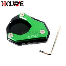 바이크 오토바이 CNC 킥스탠드 풋 사이드 확대 익스텐션 플레이트 패드 Z400 Z NINJA400 - 에, [05] Blue-Z400, 1개