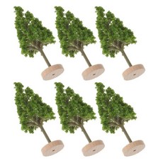 미니어처 거리 나무 건축용 플라스틱 인공 식물 모래 테이블 풍경 공예, 1개, 기본