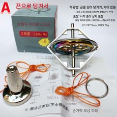자이로스코프 반중력 과학완구 실험 분할 과학 균형 원리 스피닝 착시효과, 1. 사각 끈으로 자이로스코프 A타입 당기기