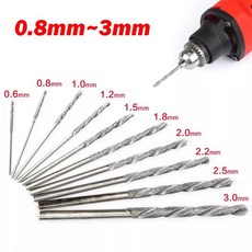 다이아몬드 코팅 트위스트 드릴 비트 0.8mm 1mm 1.2mm 1.5mm 1.8mm 2mm 2.5mm 3mm 유리 보석 옥 스트레이트 생크, [09] 2Pcs, [34] 2.5mm