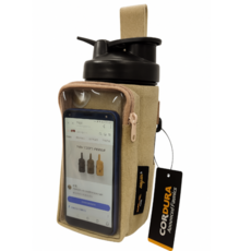 헬킹콩 투명 마그네틱 보틀 파우치 자석 물병 가방 핸드폰 터치, [투명 본체+스트랩]_ 샌드베이지, 1개, X