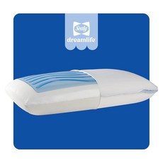 Sealy Dreamlife SealyChill 쿨링 젤이 있는 킹 사이즈 메모리 폼 쿨링 베개 탈착식 세탁기 세탁 가능한 커버 미국산 화이트