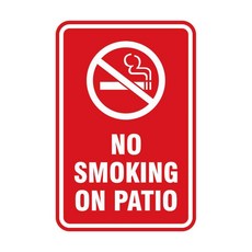 Signs ByLITA 초상화 원형 파티오 표지판 접착 테이프 포함 모든 표면에 장착 내후성 실내/실외 사용 (네이비 블루/골드) - 스몰 195746, 레드