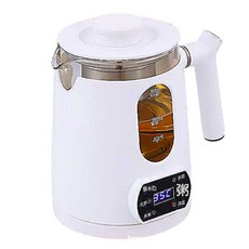 跨境220V110V伏小型煮茶器 0.8L升迷你養生壺 歐美規蒸汽煮茶壺, 白色:110V美規(帶濾網)