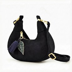 듀엘라 니치 스웨이드 미니 크로스백 세무 토트백 미니백 여성 벨벳 핸드백 반달 손가방 + 구성품 증정