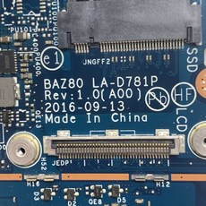 BAZ80 LA-D781P DELL XPS 13 9365 노트북 마더보드(I5-7Y54 I7-7Y75 CPU 4GB/8GB/16GB RAM 포함) CN-00M04, 03 I7-7Y75 8G