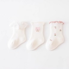 嬰兒襪子春秋季新生兒無骨花邊公主襪棉襪初生寶寶無骨中筒襪