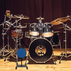 드럼 킥 페달 연습 패드 소음 감소 매트 안정적인 미끄럼 방지 휴대용 초보 드러머 연습용, 1개, 기본