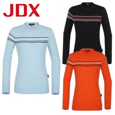 JDX 제이디엑스 24년도 이월 겨울상품 최대 세일!! 여성 스트라이프 포인트 라운드 풀오버 X1SPVC8331