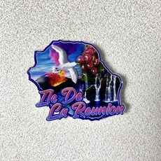 냉장고 자석 기념품 Reunion Island 여행 홈 장식 아이템 수홈 프로세스 자연 풍경 3D 스테레오