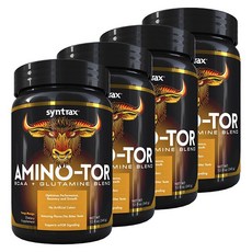 SYNTRAX Amino-Tor BCAA+glutamine保健食品 濃郁芒果口味, 4罐, 340g