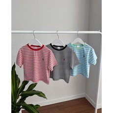 26여름 데일리 아동복 로이키즈 기획 라떼 단가라 티셔츠
