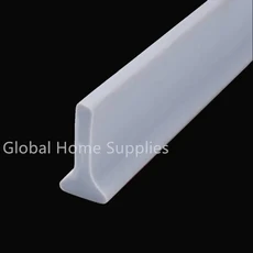 고무 실리콘 샤워 배리어 스토퍼 욕실 완벽방수 스트립 물 유지 구부릴 수있는 도어 하단 씰링, [12] about 6m, about 6m, [03] Transparent T Form, 1개