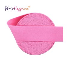 BRISTLEGRASS 10 야드 20mm 솔리드 매트 반짝이는 접이식 탄성 스판덱스 밴드 테이프 속옷 드레스 DIY 바느질 트림, Hot Pink, 5 Yards, 1개