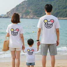다솜이룸 곰돌이 Shine 프린팅 가족티 단체티 패밀리룩 커플룩 아동 가족여행 커플티 어린이집 유치원 돌사진 가족사진 촬영 반팔 티셔츠