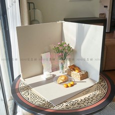 【開發票/統編】拍照背景板 純色化妝品靜物蛋糕美食攝影道具 ins擺拍 PVC膜紙布穀子 小白攝影道具 化妝品美食珠寶攝影i389990, 1個, （單張試用）3個T型卡扣,大號60cm*60cm（木板貼PVC）贈