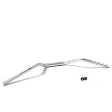 레트로 오토바이 핸들 바 알루미늄 합금 스티어링 휠 로얄 엔필드 XMAX 300 EXC Z1000 스크램블러 초퍼 28mm, Silver and bar end A, 5) Silver and bar end A