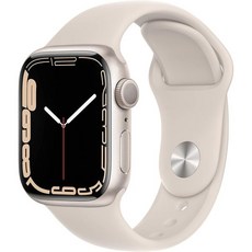 애플워치 시리즈 7 GPS 셀룰러 41mm 별빛 스포츠 밴드가 달린 알루미늄 케이스 레귤러 리퍼, GPS_41mm | Starlight