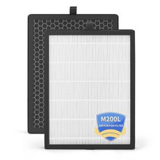 M200L 교체 필터 MOOKA M200L 공기 청정기와 호환 3-in-1 고효율 필터 2팩, M200L 교체 필터, MOOKA M200L 공기 청정