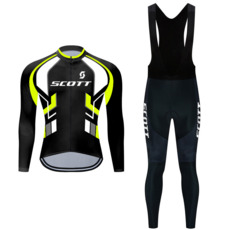 SCOTT 長袖騎行服背帶套裝