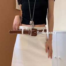 復古波西米亞風編織緝線皮革腰帶寬面百搭高級感皮帶裝飾帶