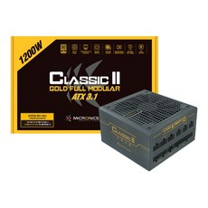 마이크로닉스 Classic II 1200W 80PLUS골드 풀모듈러 ATX3.1, 1개