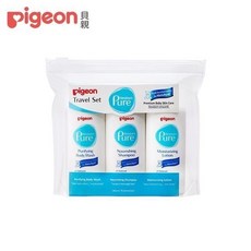 貝親 Pigeon 新生兒純淨沐浴護膚旅行組 (沐浴乳/洗髮乳/潤膚乳液), 1個
