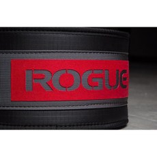 Rogue 尼龍舉重腰帶, 灰-紅,L/ 35"~38"