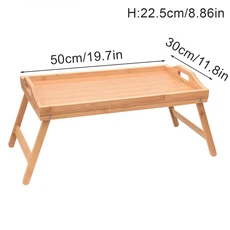 접이식보조테이블 보조주방 폴딩 이동식 손잡이가 있는 휴대용 사이드 테이블 접이식 대나무 아침 식사 스낵 트레이 야외 캠핑 컴팩트 공동, 01 YS