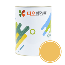 디오페인트 광택스 가구 방문 몰딩 수성 반광 페인트, 1개, 1L, 비비드5(머스타드)