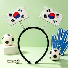 2026 중북미 월드컵 응원 태극기 머리띠, 1개, 화이트+블랙