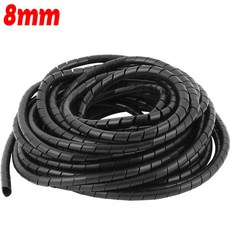 나선형 케이블 와이어 랩 컴퓨터 코드 관리 와인딩 튜브 케이블 보호 슬리브 사무실 와이어 정리 커버, 2m 1pc, 8mm