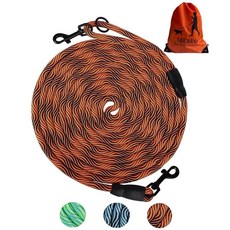 긴 강아지 목줄 4.9m(16피트/20피트)/9.1m(30피트)/15.2m(50피트) 리콜 강아지 훈련 로프 목줄 튼튼한 강아지 리드 타이 아웃 체크 코드 대형 중형 소형