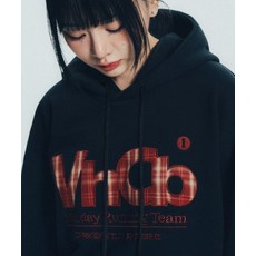 브랜드정품 벤힛 VENHIT MRT 체크 아플리케 후드티_블랙 253659