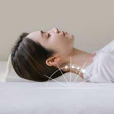 무통베개 낮은 경추베개 옆으로자는 베개 낮은베개 거북목 코골이 옆잠 허리 목디스크 배게, 1개, 화이트