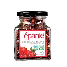 에빠니 유기농 히비스커스 레드 크라운 유리병 80g 허브차 잎차 ala+68810ng, 1