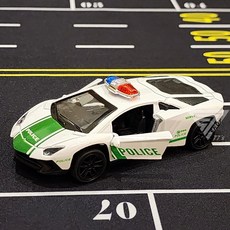 【台灣出貨】1:43合金超跑模型車，仿真警車合金模型，兒童玩具賽車, 【警車】藍博, 1個