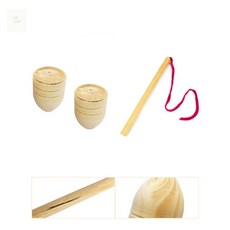 다모아꾸밈 민속놀이 팽이 세트 아기나무팽이