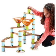 유아선물 넓은 구슬볼트랙 만들기용 레일블럭 105P/ 구슬트랙 원심력 허브 실내놀이터, 1세트