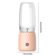 휴대용 착즙기 무선 전기 미니 믹서기 과일 믹서 추출기 다기능 주스 메이커 350ml, Pink