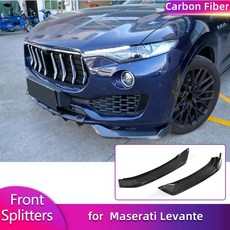 마세라티 르반테 16-20년 4도어 카본 앞 범퍼 중간 그릴 레이싱 바디 키트 호환, 기본선택