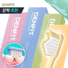 (센서티브) 덴핏 딥클린 올인원케어 엣지 피라미드형 탄력모 칫솔 파스텔색상, 1세트, 12개입