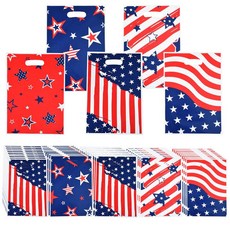 Colodeol 손잡이가 달린 재향 군인의 날 간식 가방 50개 군인 선물 가방 아동용 플라스틱 캔디 파티 장식 용품, Colodeol 손잡이가 달린 재향 군인의 날 간식 가