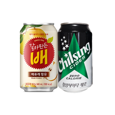 해태 갈아만든 배 칠성사이다 제로 뚱캔 24캔씩 340ml x 48캔